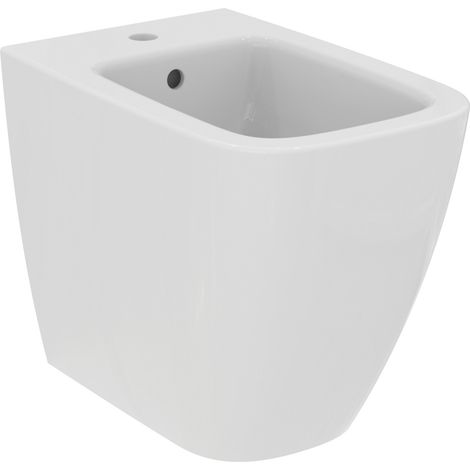 Ideal Standard i.life B Bidet a pavimento monoforo per installazione filo parete con fissaggi completamente nascosti. Bianco (1/10)