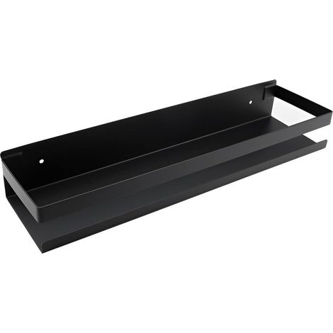 Candyse Etagere Murale Salle De Bain Etagere Douche Acier Inoxydable 40 CM Etagère Murale Acier Noir (1/5)