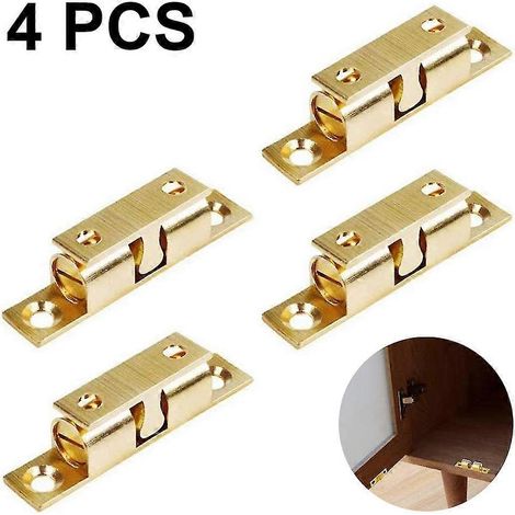 Verrou à double rouleau en 4 pièces, serrure de meuble haute performance, verrouillage à bille robuste, convient pour les deux (1/5)