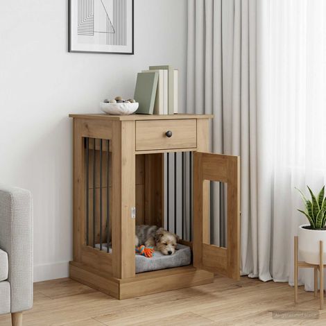 vidaXL Mobile da cassa per cani Rovere Artigianale 50 x 47,5 x 80 cm (1/5)