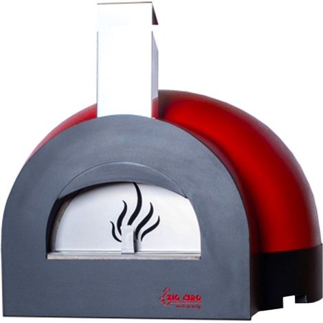 Forno a Legna da Esterno Cottura Diretta in Refrattario Zio Ciro Subito Cotto 60 Rosso (1/5)