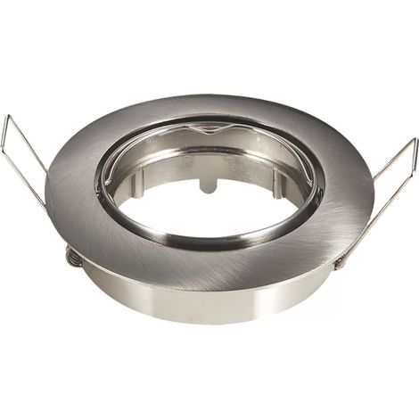 Portafaretto orientabile GU10 / MR16 da incasso 82mm Nickel satinato Rotondo Aigostar