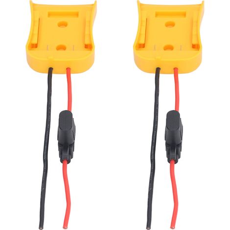 Adaptateur de batterie 2 pièces avec fusibles et bornes à fil, convertisseur de batterie au lithium pour outils électriques (1/5)