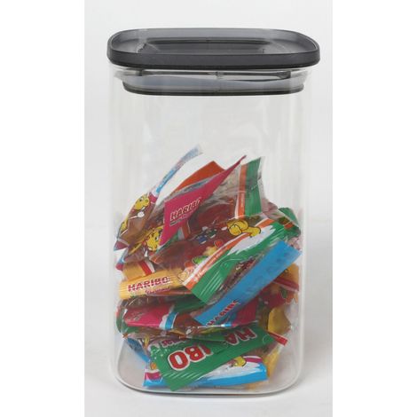 8x Vorratsglas 1,2L Transparent Gefäße Boxen Behälter Aufbewahrung Müsli Nudeln (1/2)