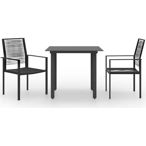 Ensemble Table et Chaise de Jardin 3 pcs - Ensemble de salle à manger de jardin BV540069 - BonneVie (1/5)