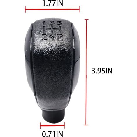 Pommeau de levier de vitesse 5 vitesses compatible avec 208 308 508 2008 3008 C2 C3 C4 C5 Jumpy Noir (1/4)
