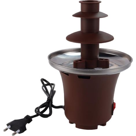 Fontaine à Chocolat en Acier Inoxydable de Grande Taille à 3 Couches pouvant accueillir Environ 200 ML 35 W pour Chocolat fondu, Bonbons, Beurre, Fromage, Caramel (1/5)