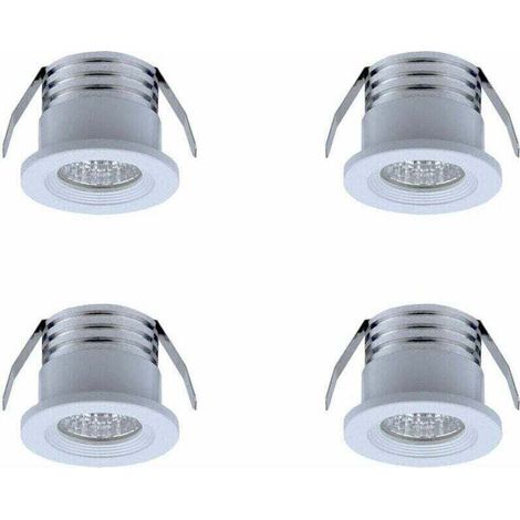 Set mit 4 Mini-LED-Einbaustrahlern, 3 W, warmweiß