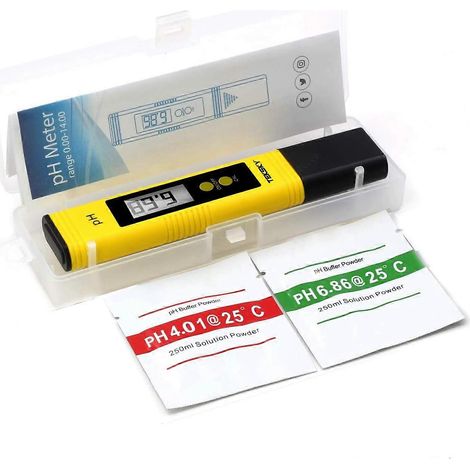 pH-mètre électronique, utilisé avec un stylo pH miniature de haute précision sur écran LCD, pour mesurer la précision de l'eau des aquariums et des bassins de natation. (1/5)