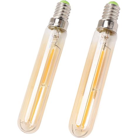 Paquete de 2 bombillas LED tubulares de 4W E14 2300K T20x120 220-240V para iluminación