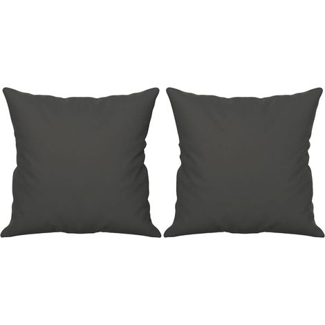 Maison Exclusive - Coussins décoratifs lot de 2 Gris foncé Tissu microfibre (1/5)