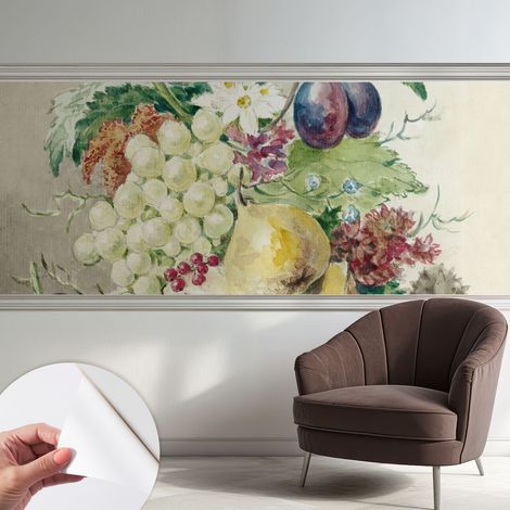 Fotomurale adesivo stickers - per camera da letto - per corridoio - decorazione casa moderna Fiori e frutti 250x104 cm (1/5)