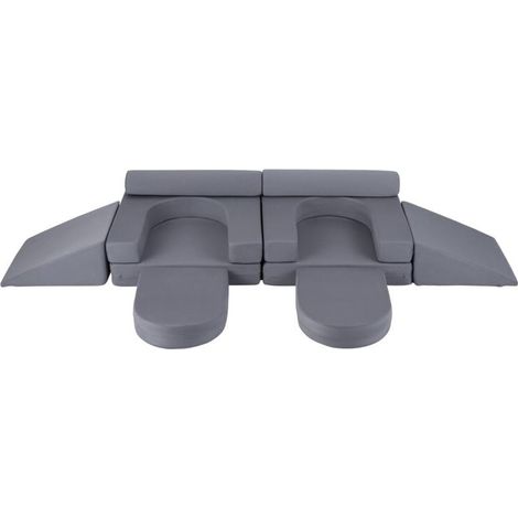 Canapé modulaire enfant 10 pièces, jeu en mousse pour grimper et ramper, housses lavables, chambre ou salle de jeux (1/5)