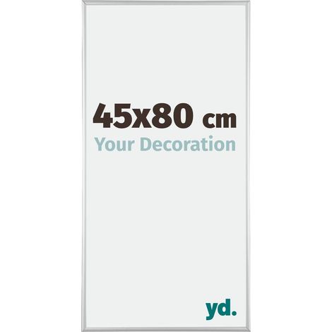 Your Decoration - 45x80 cm - Cadres Photos en Aluminium Avec Verre acrylique - Anti-Reflet - Excellente Qualité - Argent Mat - Cadre Decoration Murale - Kent.