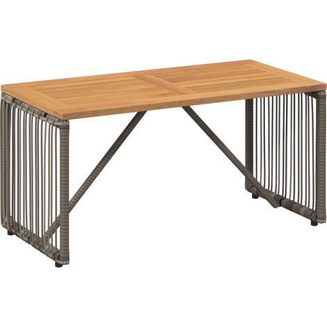 Maison Exclusive - Tavolo da Esterno Grigio e Marrone 80 x 40 x 40 cm polyrattan