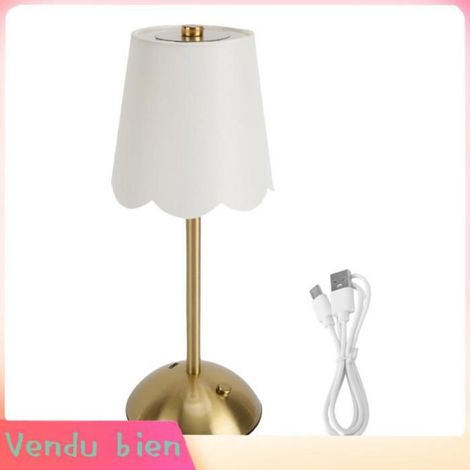 1 Lampe de Table sans Fil, Tissu de Fer, Commande Tactile, LED Portable, Chambre à Coucher, Salon (1/4)