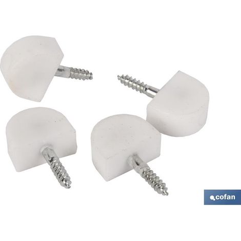 Blisterpackung mit 4 weißen Regalhalterungen