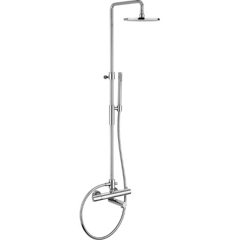 Verstellbare thermostatische Duschsäule mit langem Chromrohr – Paffoni Birillo
