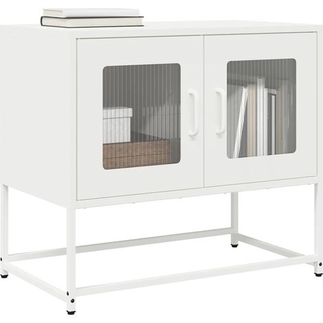 Mueble para TV acero laminado en frío blanco 68x39x60,5 cm vidaXL