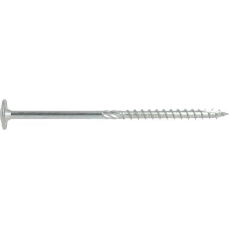 50 Vis Vking Disque Torx zingués blanc - 10,0 mm - (Embout Inclus) - Diamètre 10 mm