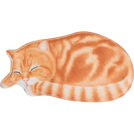 Tapis De Salle De Bain - Imprimé Chat 3D - Absorbant Non Glissant - Séchage Rapide - Ultra Doux - 40 X 79 Cm - 1 Pièce (1/5)