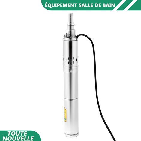 WAOBDLA Pompe d'acier inoxydable de pompe de puits profond de 370W DC24V 16A 2850RPM pour l'irrigation de nettoyage (1/5)