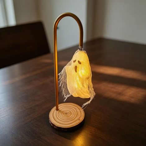 Magnetic Rotating Lantern Tulip Night Light Ghost Light Christmas Lantern High-End Table Lamp Lantern Gift - Mesh Ghost Light -