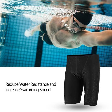 Short de bain de compétition pour homme Keep Diving (Ligne noire, L) (1/5)