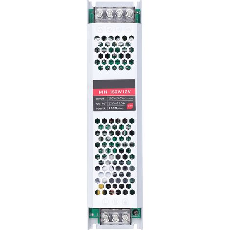 Alimentation 150W CTG 12V DC, transformateur LED étanche IP68, bloc d’alimentation pour bande lumineuse, driver étanche extérieur (1/5)