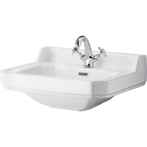 Hudson Reed Richmond Traditional Basin 560mm Wide - White 1 Tap Hole