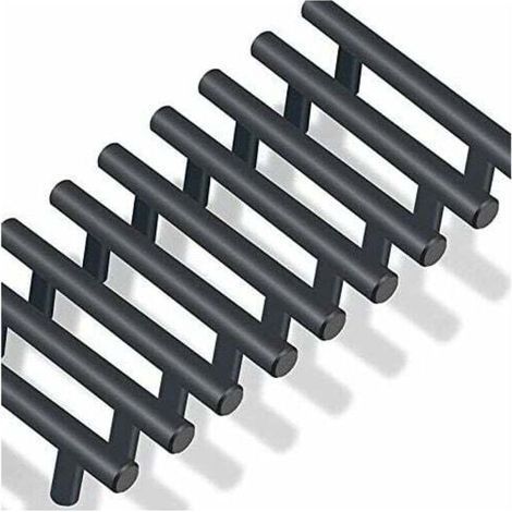 20 Piezas Barra En T Tiradores De Puertas De Gabinetes De Cocina Cajón De Armario Muebles De Dormitorio Tirador Distancia Central Negra 64 Mm - Negro (1/4)