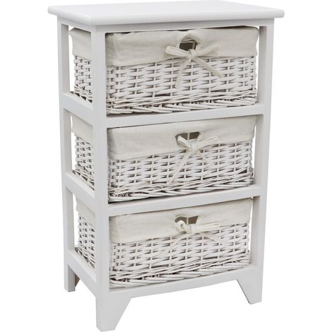 Wimborne 3 Drawer Willow Storage Unit