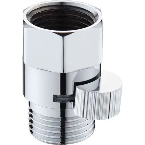 Válvula de cierre para cabezal de ducha, válvula de control de flujo de ducha de 1/2", grifo de control de flujo de latón, pieza de repuesto universal (1/5)