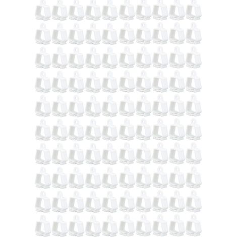 100 attaches de fixation pour tuyaux d'eau, ABS, multifonctionnelles, pour tuyaux d'arrosage, pour abreuvoirs à poulets, carrées blanches. (1/5)