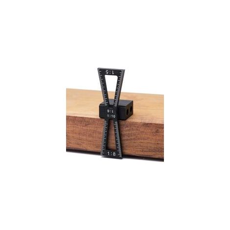 (Noir) 1:5 :8 Gabarit Gueue d'Aronde en Alliage d'Aluminium Jauge de Marteau à Gueue d'Aronde Guide de Marquage à Gueue d'Aronde Modèle Queue d'Aronde pour Joint à bois Marquage Menuiserie