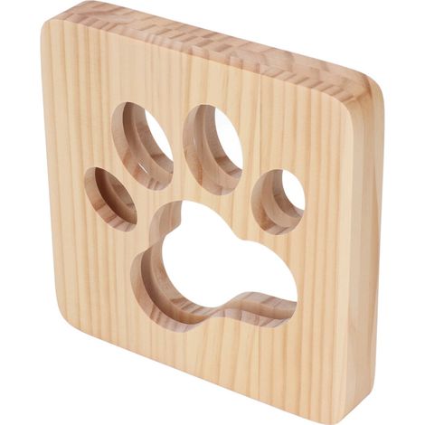 Veilleuse en bois en forme de patte de chat, mesurant 3 x 18,7 cm, avec lumière blanche chaude et interface USB.