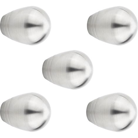 5 Stück Möbelknöpfe LIVINGSTON Ø 25 mm Höhe 35 mm Edelstahl gebürstet Küchengriff Edelstahlknopf (1/5)