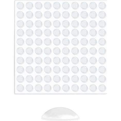 Gummipuffer, transparente Klebefüße, selbstklebende Gummipuffer 100 Stück, Anti-Lärm-Stoßdämpfer, ideal für Möbel, selbstklebender Stoßdämpferpuffer für Türmöbelpuffer.-INHHUB (1/5)