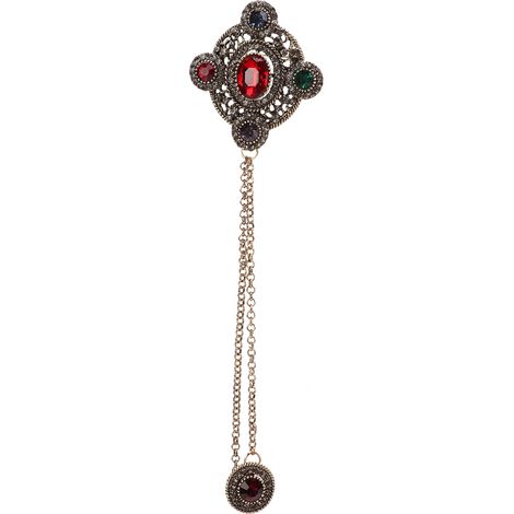 Diamond Pendant Brooch Exquisite Fashion All Match Five Color Diamond Pendant Suit Corsage Brooch (1/5)