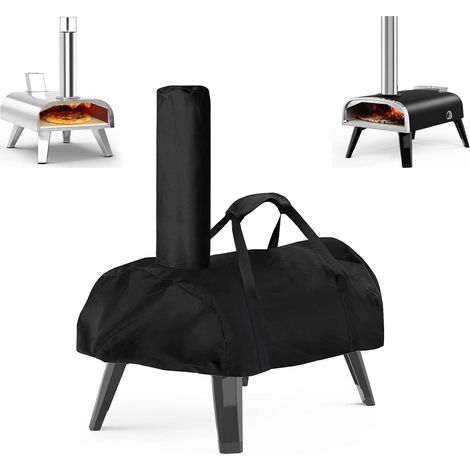 Housse anti-poussière pour four à pizza d'extérieur,83 x 52 x 80 cm, transportable à la main, protection pour barbecue, noire (1/5)