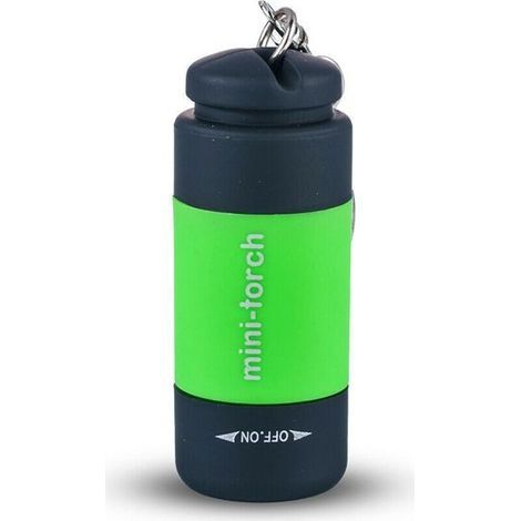 (blau) Mini-Taschenlampe mit wiederaufladbarem Akku und Drehschalter, wasserdichte Notfall-Taschenlampe für den Außenbereich (grün) (1/5)