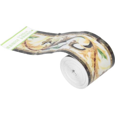 Self-adhesive PVC wallpaper border, 5x500cm, peel and stick decorative border for living room, kitchen, bathroom (1/5)
