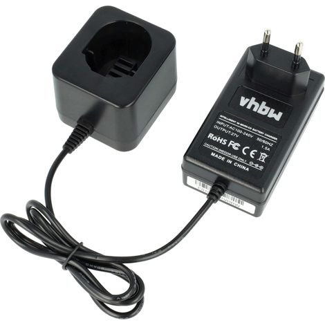 vhbw 220V Caricatore/Alimentatore + Cavo compatibile con Batteria Dewalt 152250-27, 397745-01, DC9071, DC9091, DC9096, DE9036, DE9037, DE9038, DE9039, DE9057