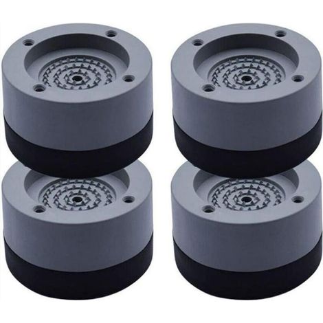 Pieds anti-dérapants et anti-vibration pour machine à laver, fixateur universel pour base de réfrigérateur - rehausse 4cm, 4pcs (1/3)