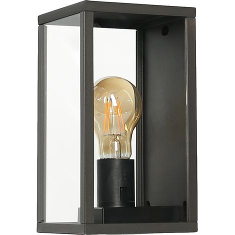Applique d'extérieur ara noir en aluminium (1/4)