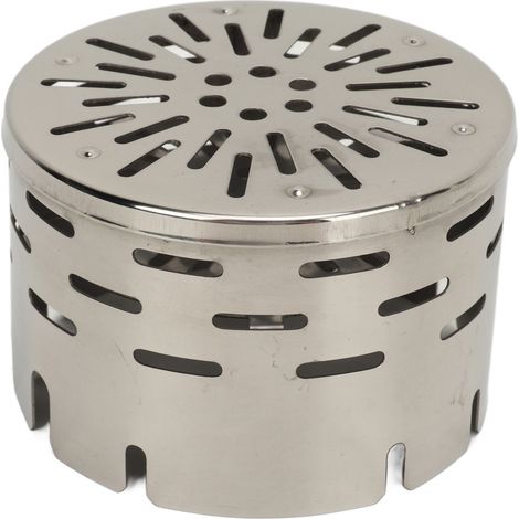 Couvre-poêle de camping en acier inoxydable compatible BRS 6, 11, 15, 53 et 56 - Chauffage efficace et sûr pour extérieur (1/5)