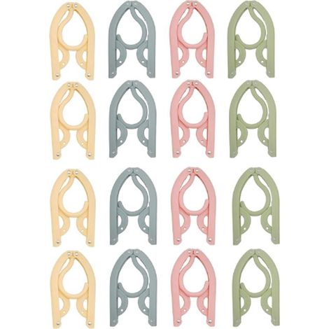 Grucce appendiabiti,16 pezzi,Grucce per pantaloni,4 colori,Plastica,4316 CM (1/5)