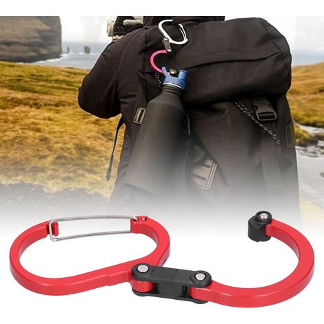 Mousqueton D Type - Mousqueton Clip pour Camping et Randonnée - Aluminium Aéronautique - Porte jusqu'à 20kg (1/5)