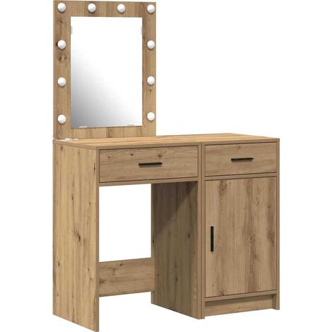 Maison Exclusive - Schminktisch mit Tür 2 pcs Braun 50 x 41 x 135