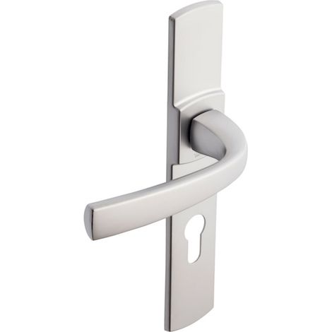 Ensemble sur grande plaque MUZE chromé velours clé I épaisseur de porte 58 à 63 mm - VACHETTE
